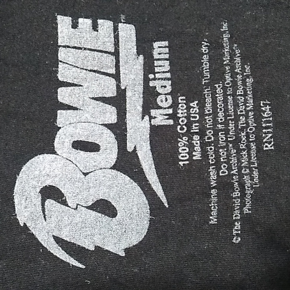 FLASH SALE! RARE! HTF NWOT David Bowie Distressed Tank Sz.M Made In USA 🇺🇸 - Picture 6 of 7